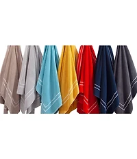 Kassatex Amalfi Embroidered Framed Turkish Cotton Beach Towel