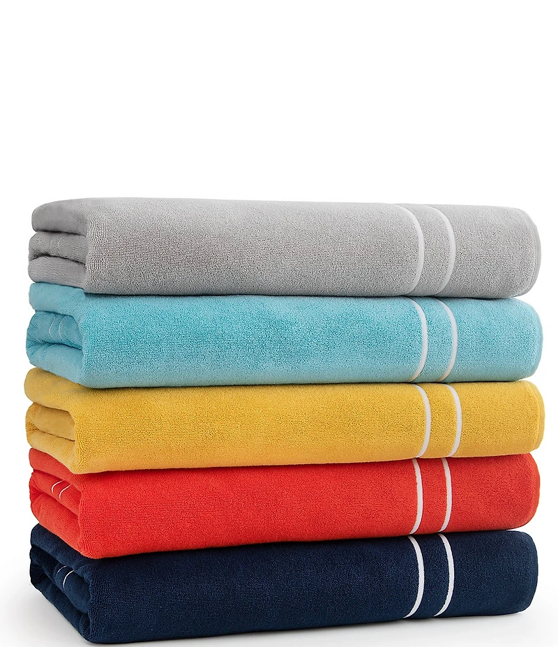 Kassatex Amalfi Embroidered Framed Turkish Cotton Beach Towel