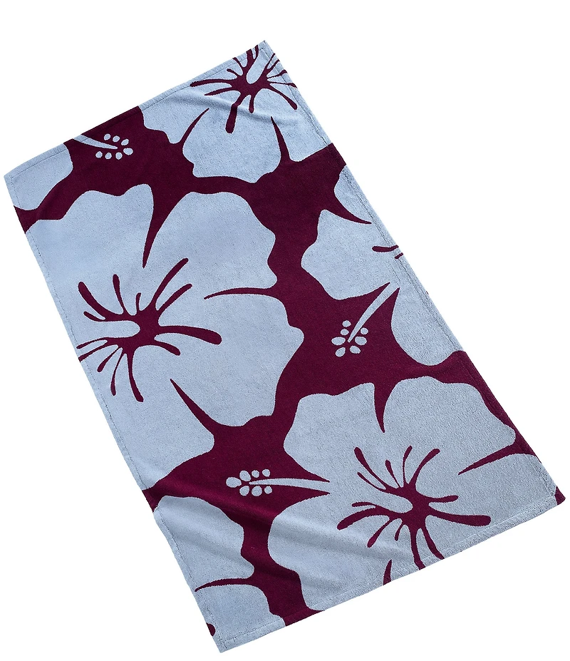 Kassatex Summer Shop Collection Hanalei Inspired Hawaiian Flora Beach Towel