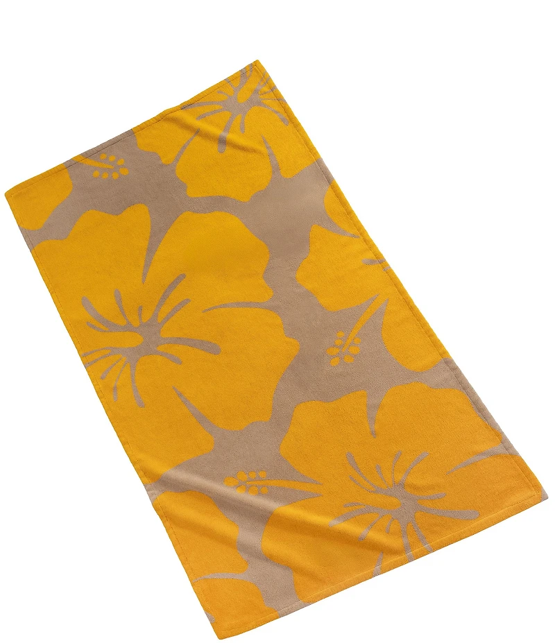 Kassatex Summer Shop Collection Hanalei Inspired Hawaiian Flora Beach Towel