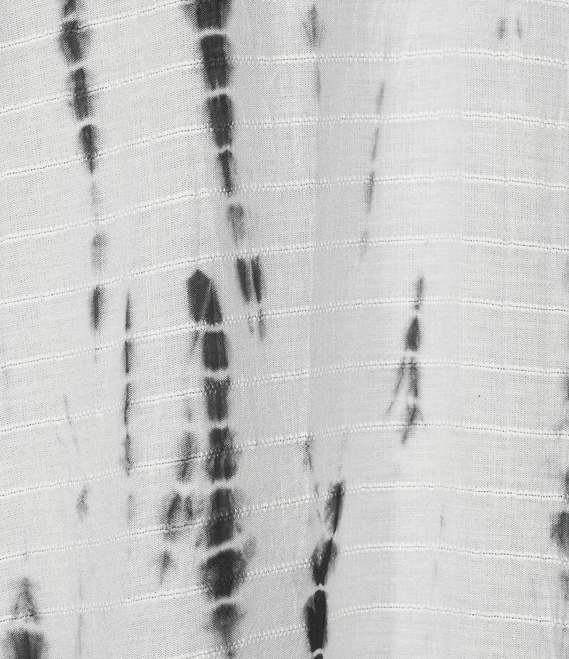 Kate Landry by Landry Woven Black Tie Dye Short Sleeve V-Neck Caftan