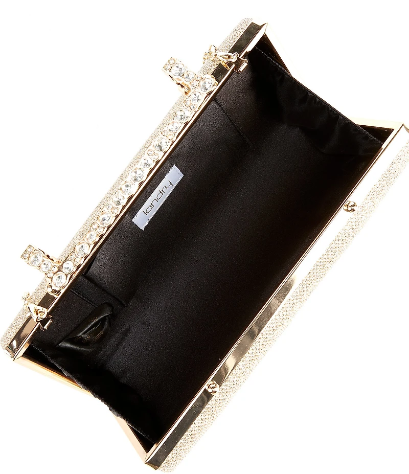 Landry Crystal Hinge Minaudiere Clutch