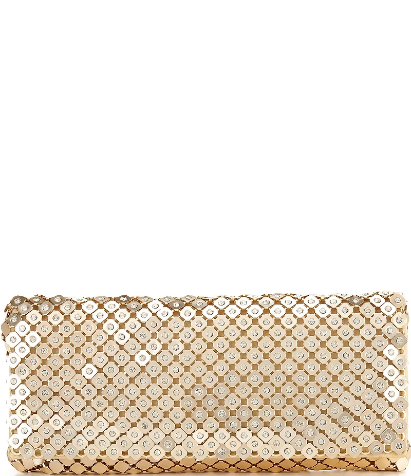 Landry Metal Mesh Crystal Clutch
