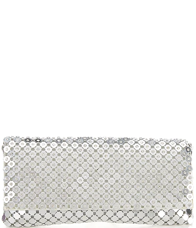 Landry Metal Mesh Crystal Clutch