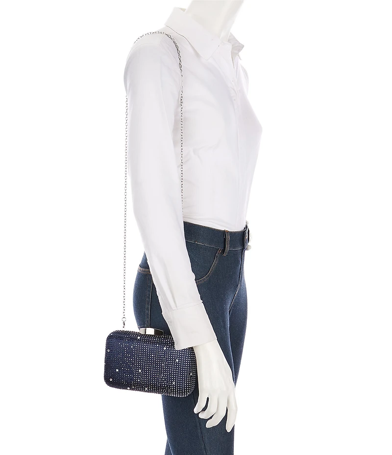 Landry Ombre Rhinestone Heat Set Minaudiere Clutch