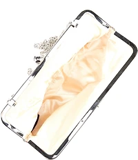 Landry Pleat Front Frame Metallic Clutch