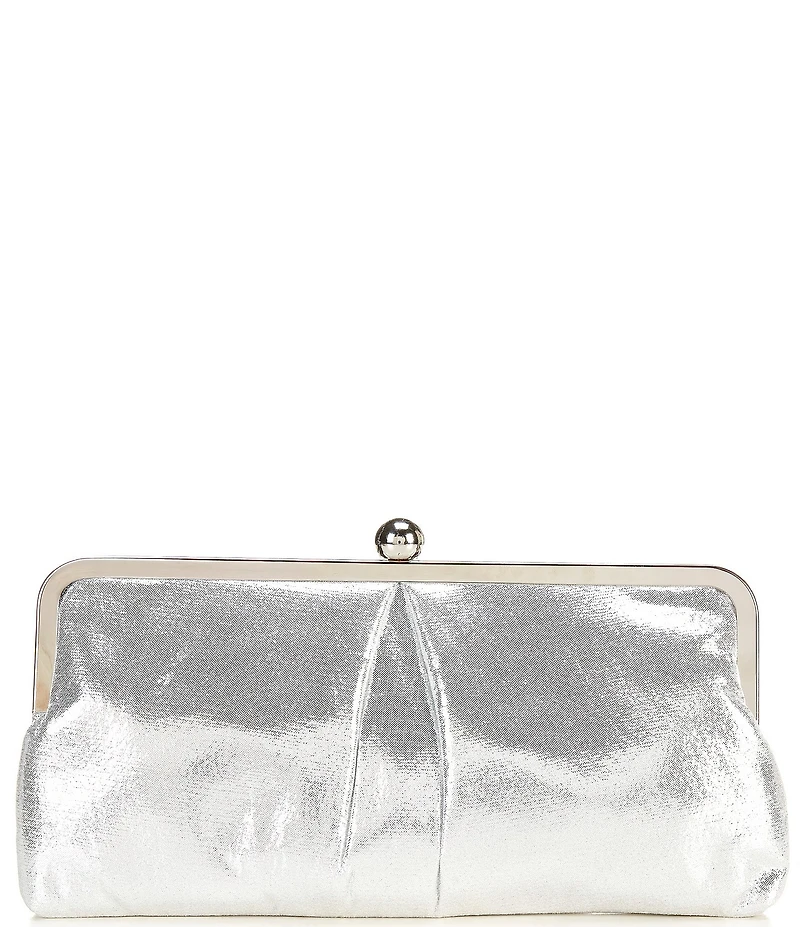 Landry Pleat Front Frame Metallic Clutch