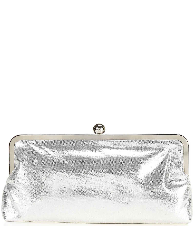 Landry Pleat Front Frame Metallic Clutch