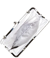 Landry Pleat Front Frame Metallic Clutch