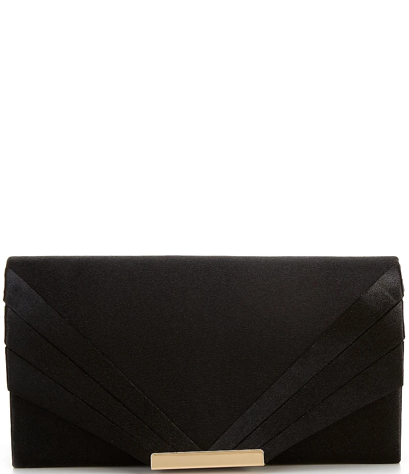 Landry Satin Bar Flap Clutch