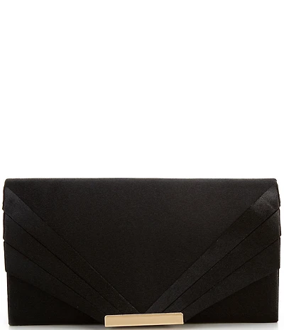 Landry Satin Bar Flap Clutch Bag