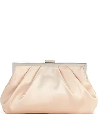Cezanne Satin Pouch Frame Clutch