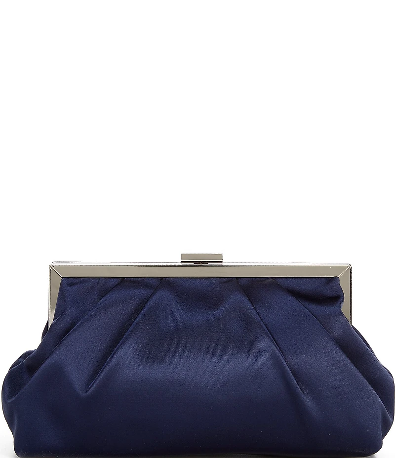 Landry Satin Pouch Frame Clutch