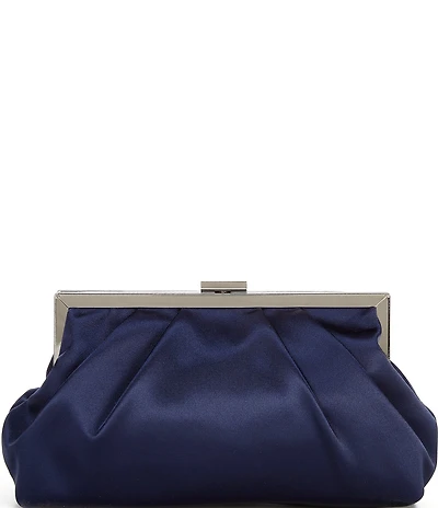 Landry Satin Pouch Frame Clutch