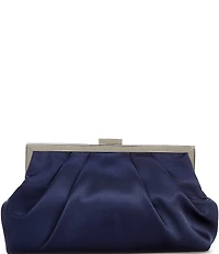 Landry Satin Pouch Frame Clutch