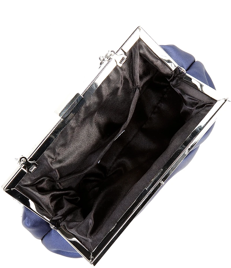 Cezanne Satin Pouch Frame Clutch