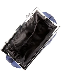 Cezanne Satin Pouch Frame Clutch