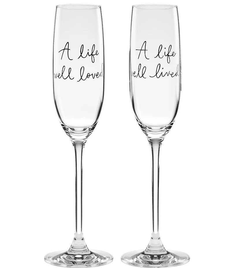 kate spade new york Charmed Life 2-Piece Toasting Flutes