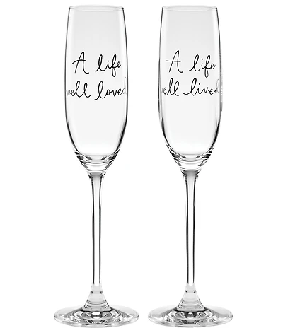 kate spade new york Charmed Life 2-Piece Toasting Flutes