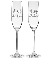 kate spade new york Charmed Life 2-Piece Toasting Flutes