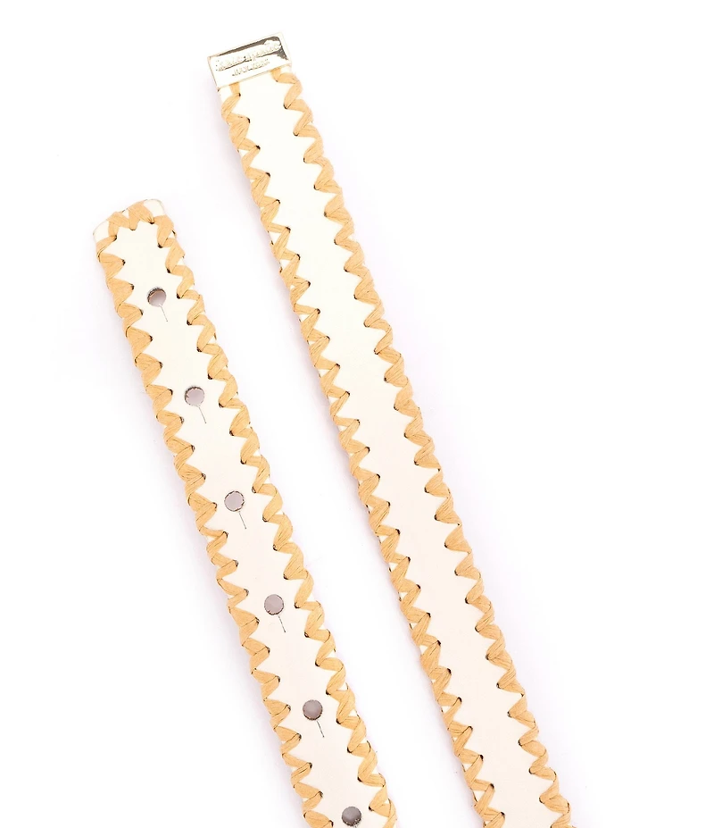 kate spade new york .75#double; Straw Edge Bow Belt