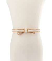 kate spade new york .75#double; Straw Edge Bow Belt