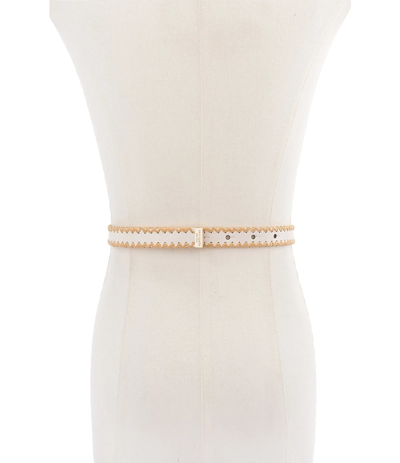 kate spade new york .75#double; Straw Edge Bow Belt
