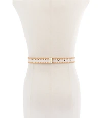 kate spade new york .75#double; Straw Edge Bow Belt