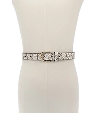 kate spade new york .98#double; Snake Print Belt