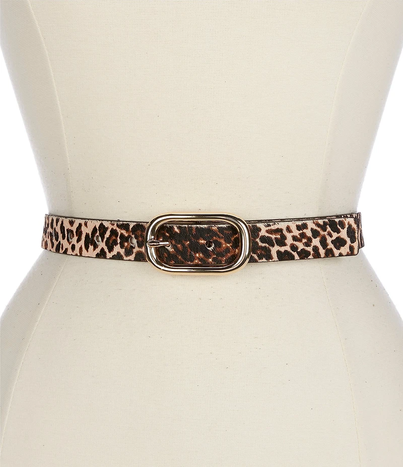 kate spade new york 0.98#double; Leopard Molten Buckle Belt