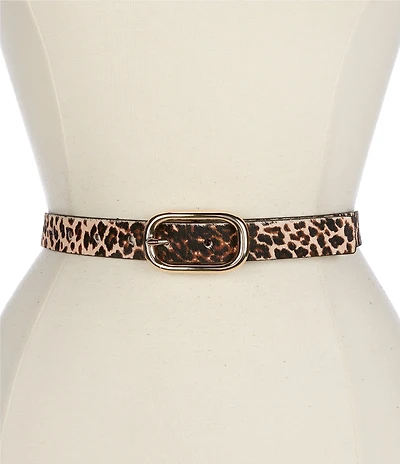 kate spade new york 0.98#double; Leopard Molten Buckle Belt