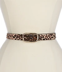 kate spade new york 0.98#double; Leopard Molten Buckle Belt