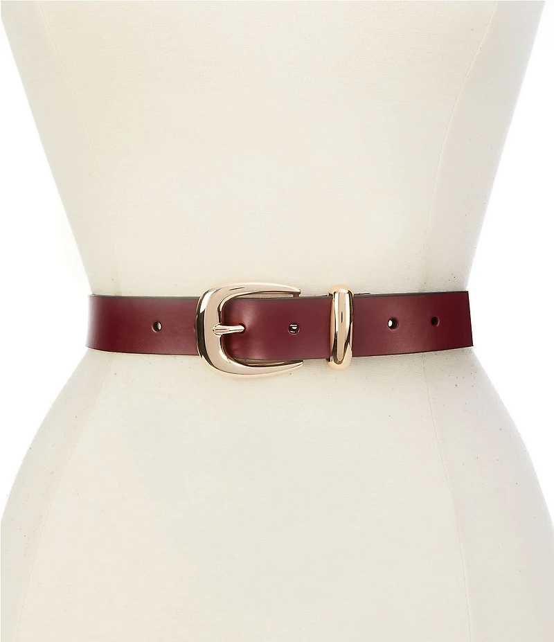 kate spade new york 1.18#double; Molten Buckle Leather Belt