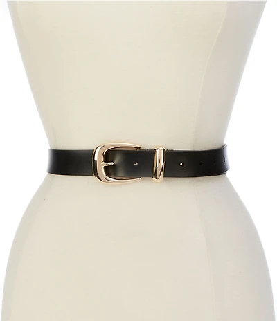 kate spade new york 1.18#double; Molten Buckle Leather Belt