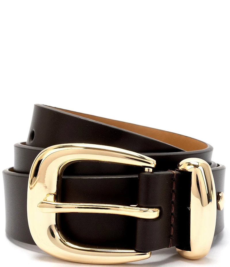 kate spade new york 1.18#double; Molten Buckle Leather Belt