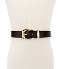 kate spade new york 1.18#double; Molten Buckle Leather Belt