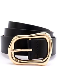 kate spade new york 1.18#double; Molten Metal Buckle Belt