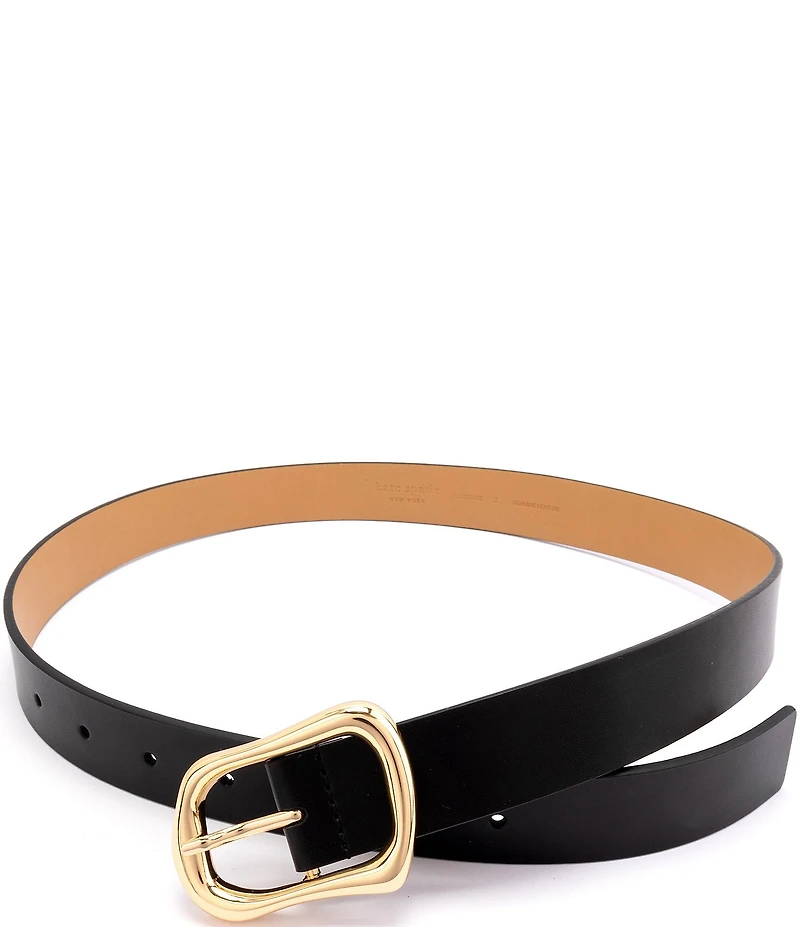 kate spade new york 1.18#double; Molten Metal Buckle Belt