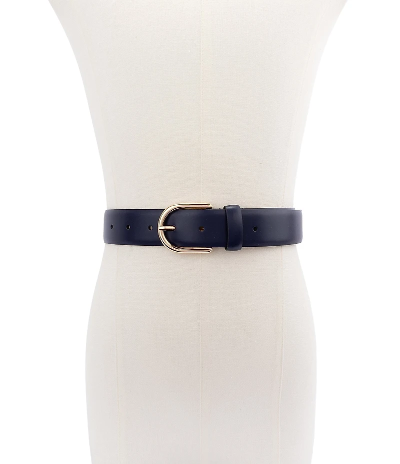kate spade new york 1.37#double; Feather Edge Leather Belt