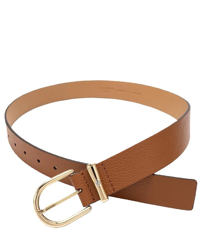 kate spade new york 1.37#double; Two tone Molten Loop Leather Belt