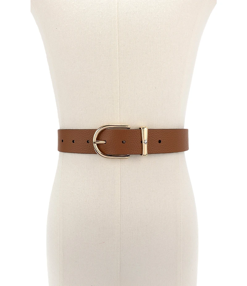 kate spade new york 1.37#double; Two tone Molten Loop Leather Belt