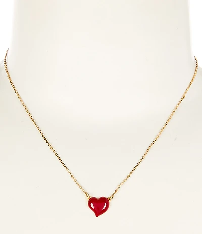 kate spade new york Amour Enamel Short Heart Pendant Necklace