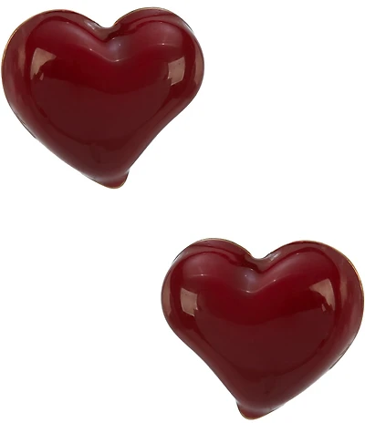 kate spade new york Amour Enamel Heart Stud Earrings