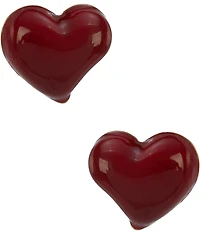kate spade new york Amour Enamel Heart Stud Earrings