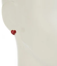 kate spade new york Amour Enamel Heart Stud Earrings