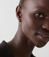 kate spade new york Amour Enamel Heart Stud Earrings