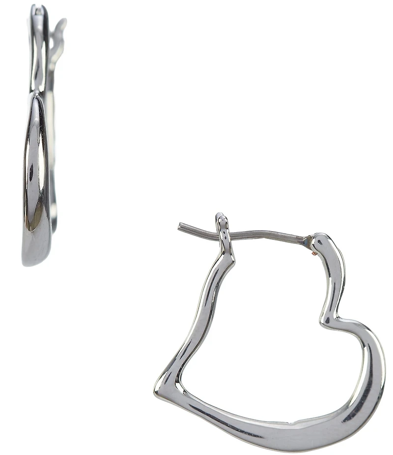kate spade new york Amour Heart Huggie Hoop Earrings