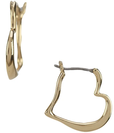 kate spade new york Amour Heart Huggie Hoop Earrings