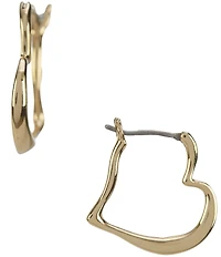 kate spade new york Amour Heart Huggie Hoop Earrings