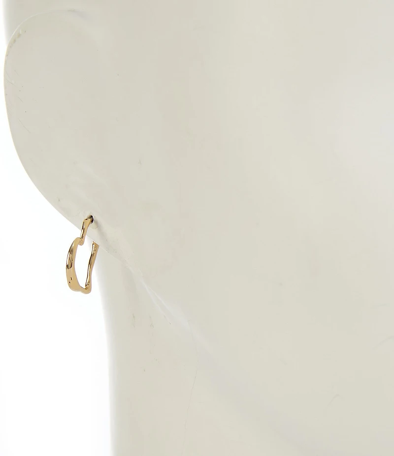 kate spade new york Amour Heart Huggie Hoop Earrings